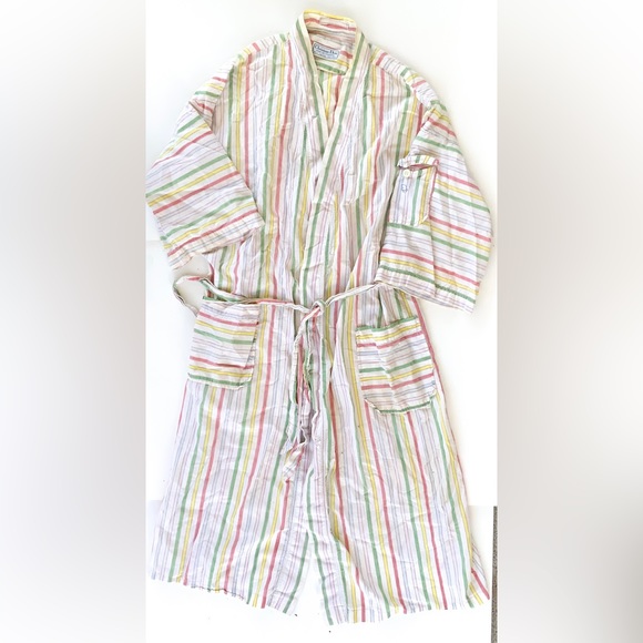 Christian Dior Robe de Chambre Stripe Robe Multicolor One Size - Picture 10 of 11